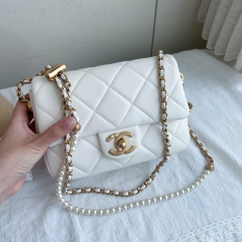 ෆ Chanel 21k珍珠調節扣方胖🫧🐚🤍-2
