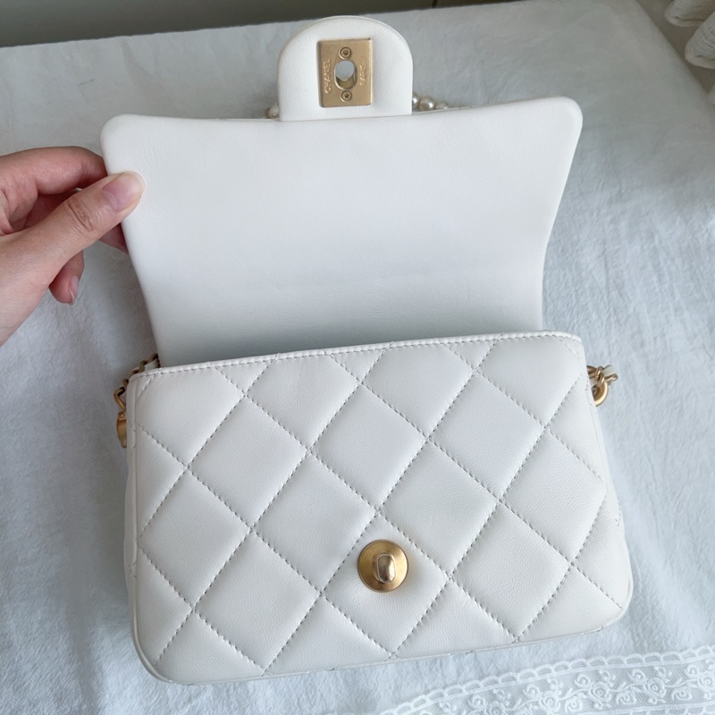 ෆ Chanel 21k珍珠調節扣方胖🫧🐚🤍-10