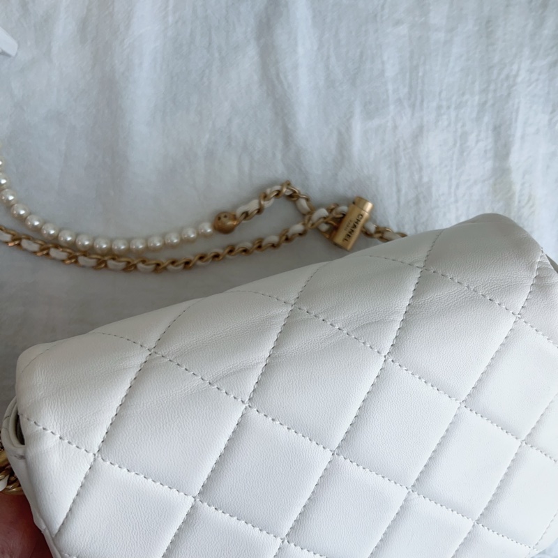 ෆ Chanel 21k珍珠調節扣方胖🫧🐚🤍-16