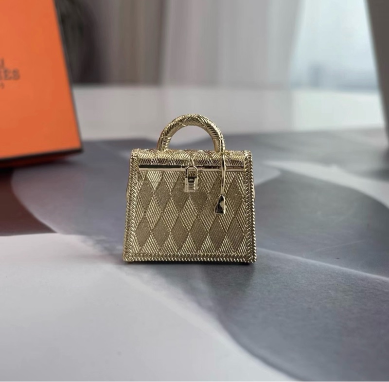全新✨HERMES✨超難買經典Kelly造型絲巾釦包掛飾吊飾 收藏送禮-1