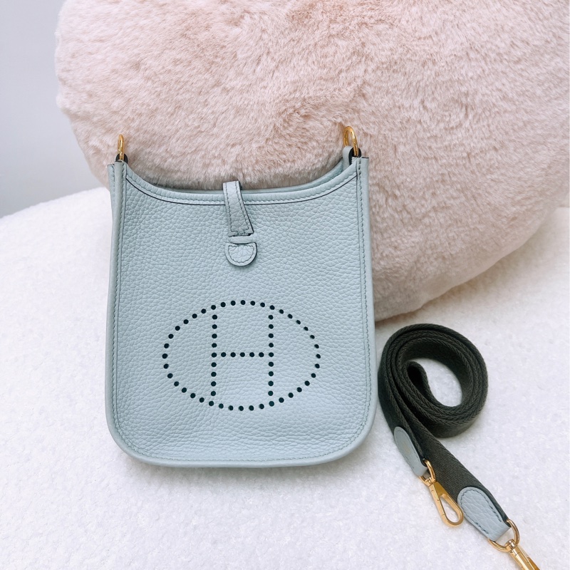 Hermes mini evelyne 伊芙琳聖杯藍金釦 Z-0