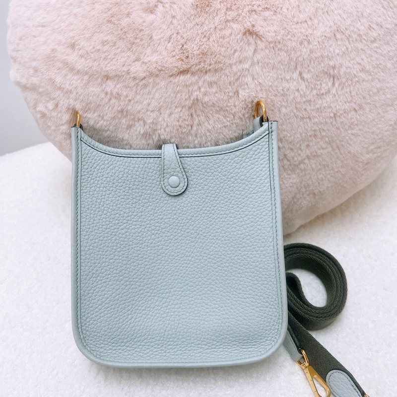 Hermes mini evelyne 伊芙琳聖杯藍金釦 Z-6