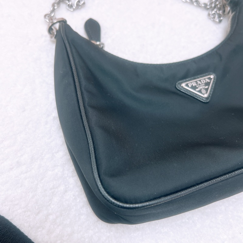 Prada re-edition 2005 黑色尼龍三合一 /腋下斜挎包-4