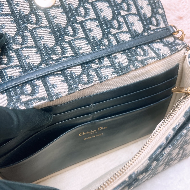 Dior saddle woc 藍色老花馬鞍包-10