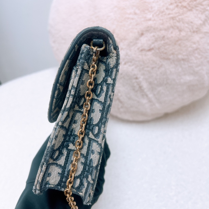 Dior saddle woc 藍色老花馬鞍包-16