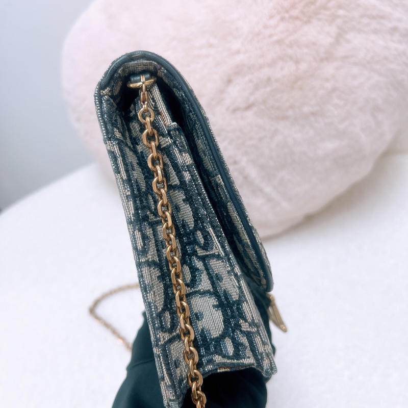 Dior saddle woc 藍色老花馬鞍包-17