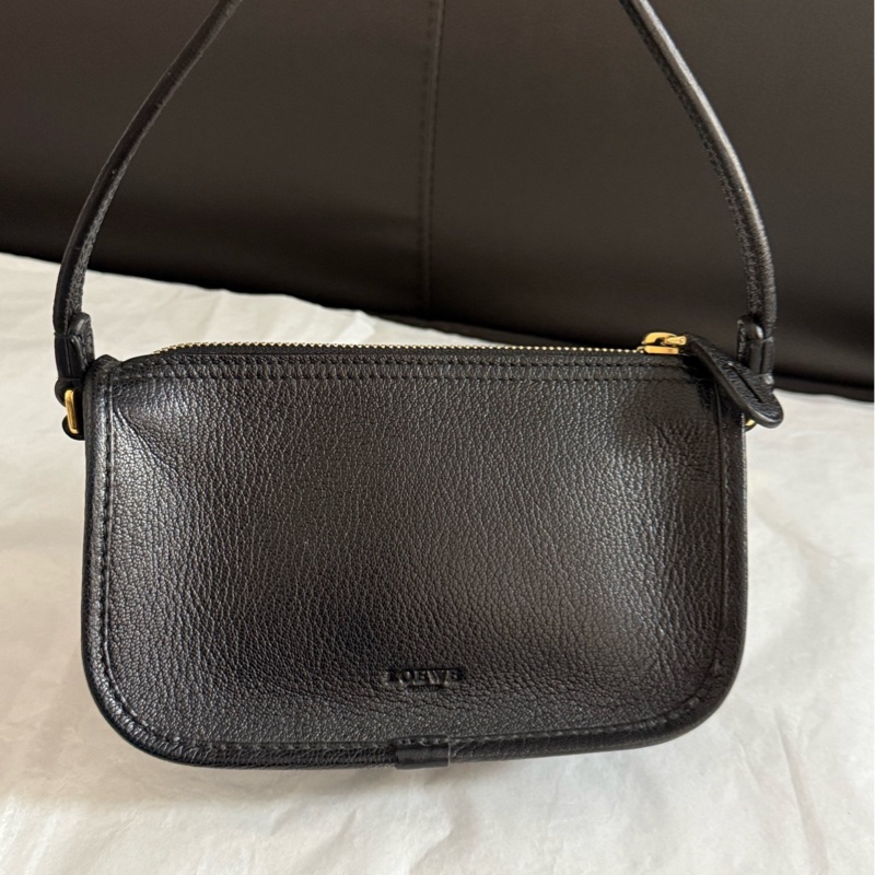 羅意威loewe中古鎖頭包麻將包手提單肩包有鎖有鑰匙🈚附件-1