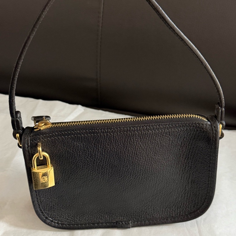 羅意威loewe中古鎖頭包麻將包手提單肩包有鎖有鑰匙🈚附件-7