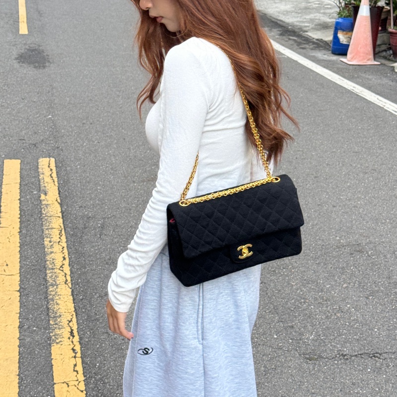 【超級新🆕】 Chanel CF25 黑金 黃金鏈 肩背包（專櫃386,300）-13