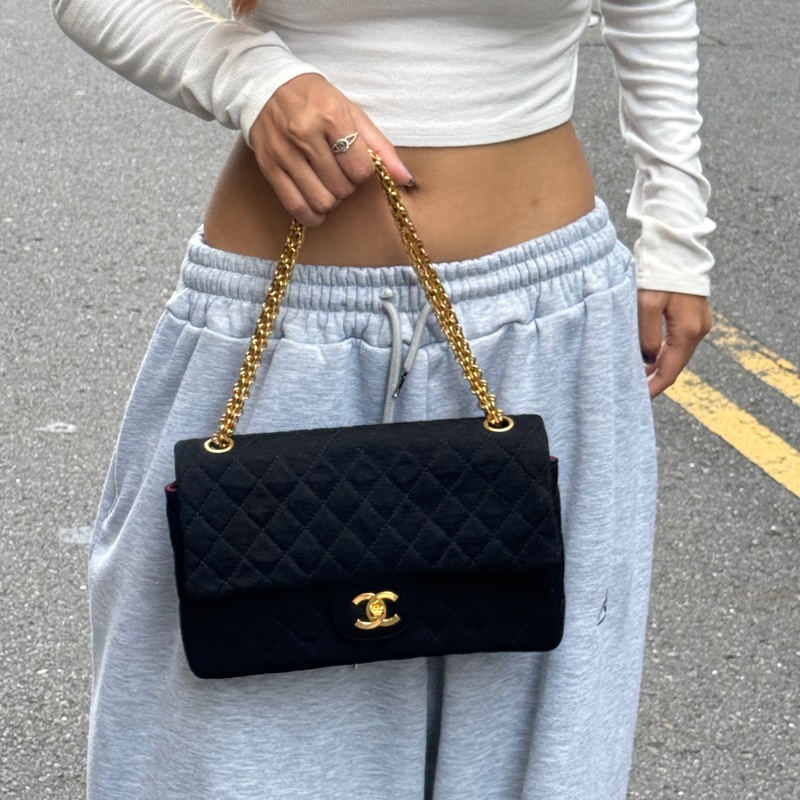 【超級新🆕】 Chanel CF25 黑金 黃金鏈 肩背包（專櫃386,300）-18