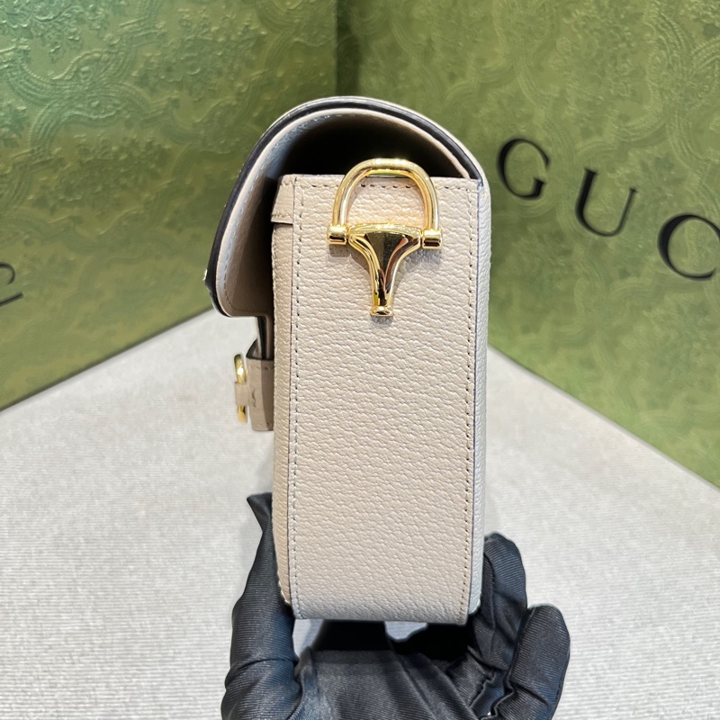 Gucci古馳 燕麥色1955小號馬鞍單肩包  20*4.5*14 黑標I037 附件/雙肩帶-3