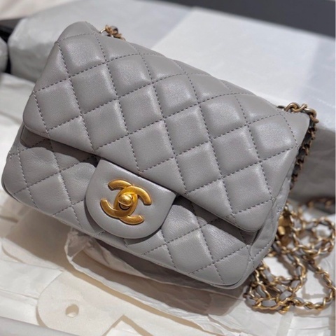 Chanel 香奈兒 21B 灰金球 方胖（晶片）