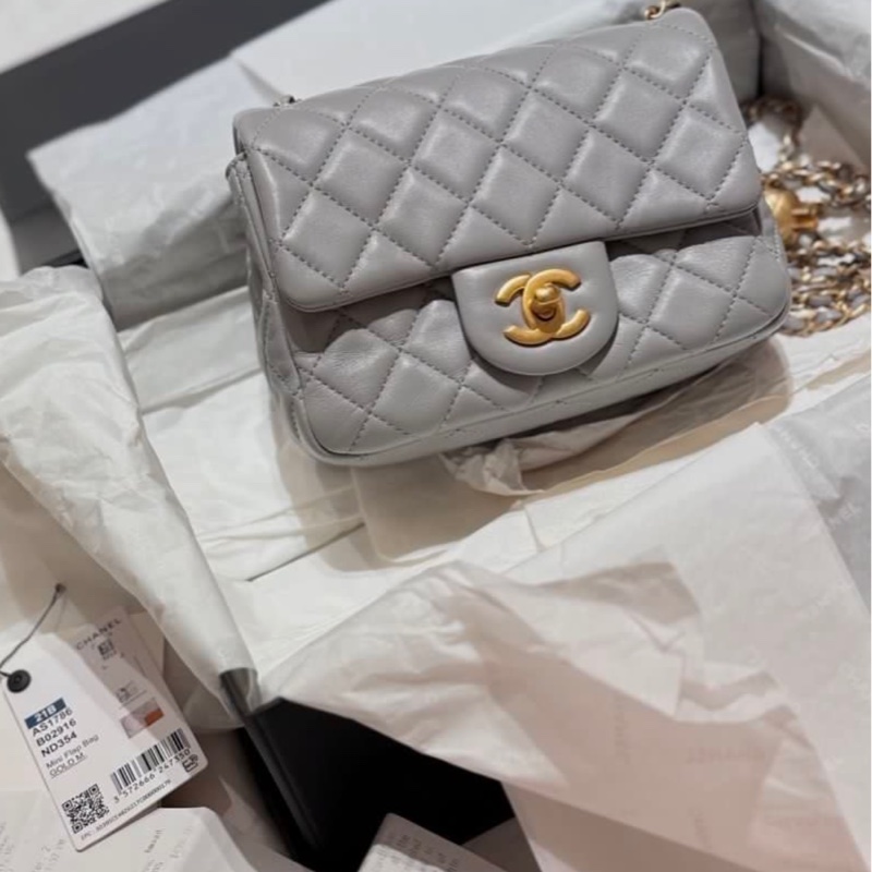 Chanel 香奈兒 21B 灰金球 方胖（晶片）-1