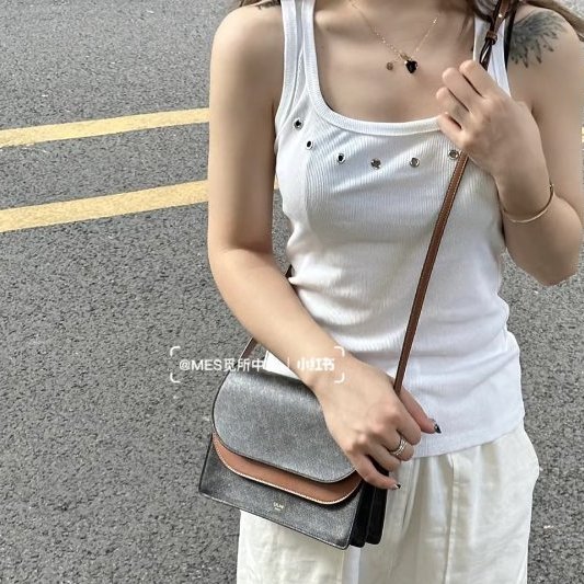 Celine - 原花凱旋門雙蓋woc斜背包-2