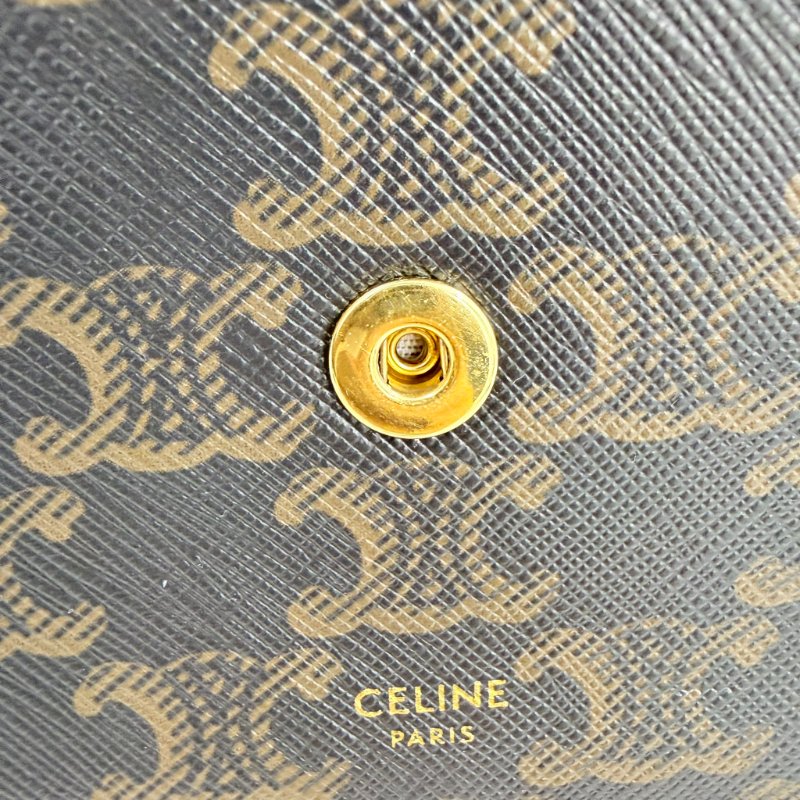 Celine - 原花凱旋門雙蓋woc斜背包-25