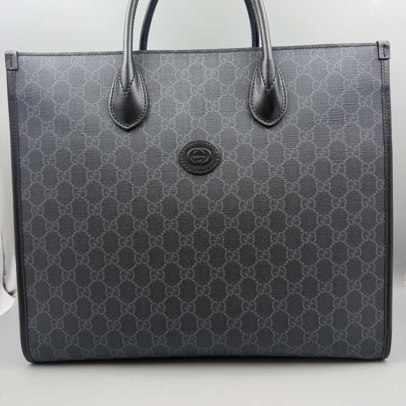 Gucci古驰黑色老花公文包方形039黑标23年尺寸：37*33*15-1