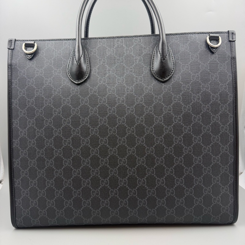Gucci古驰黑色老花公文包方形039黑标23年尺寸：37*33*15-2