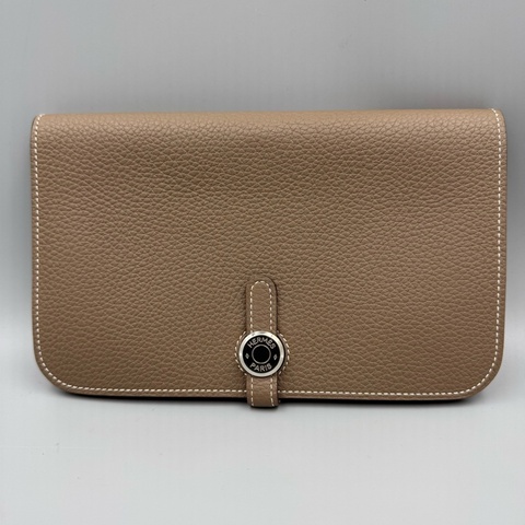 99新愛馬仕/Hermes dogon錢包大象灰A刻 20.1x 12.5 x 0.4
