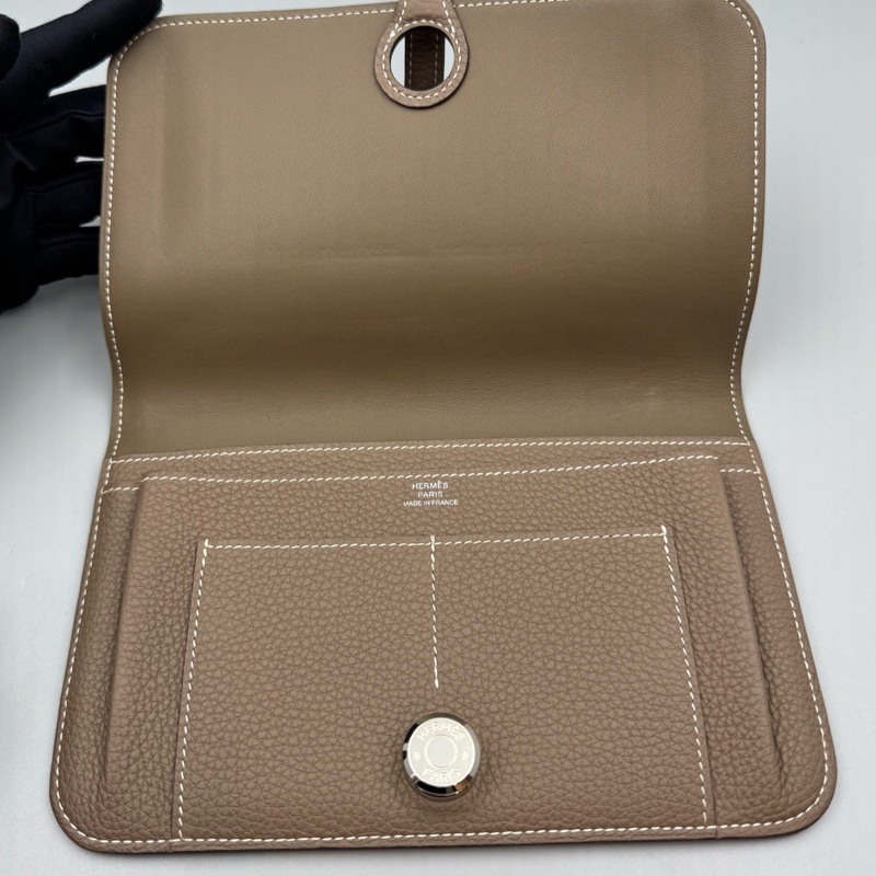 99新愛馬仕/Hermes dogon錢包大象灰A刻 20.1x 12.5 x 0.4-10
