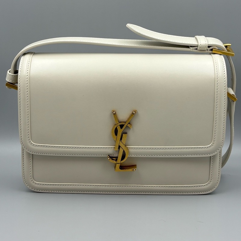 ysl 聖羅蘭白色豆腐包23年編碼 單品 無配件-0