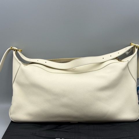 99新 賽琳celine Romy奶油白腋下包小牛皮