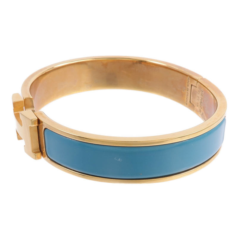 HERMES 金屬/琺瑯Clic H Bracelet手鐲-1