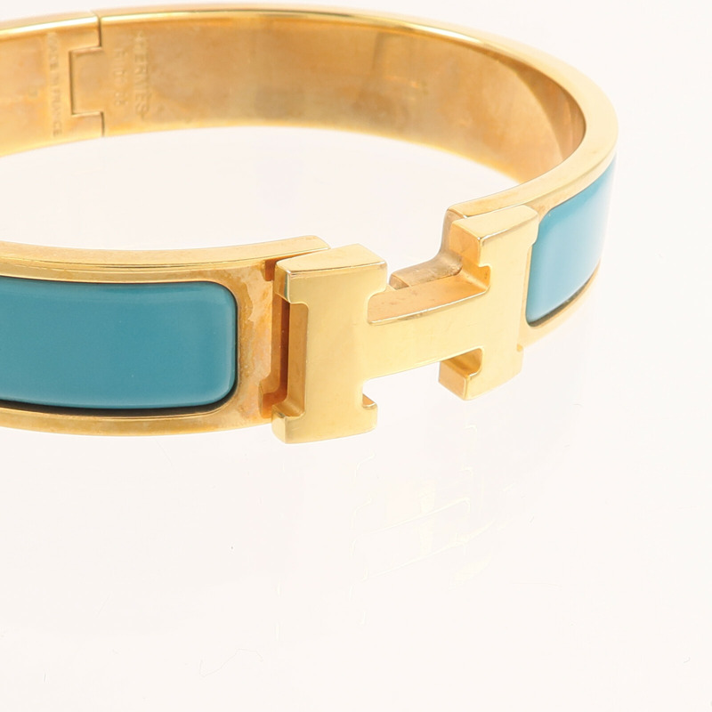 HERMES 金屬/琺瑯Clic H Bracelet手鐲-6