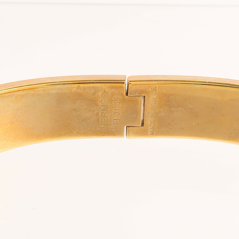 HERMES 金屬/琺瑯Clic H Bracelet手鐲-8
