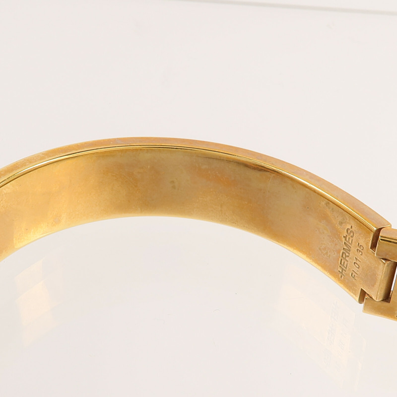 HERMES 金屬/琺瑯Clic H Bracelet手鐲-11