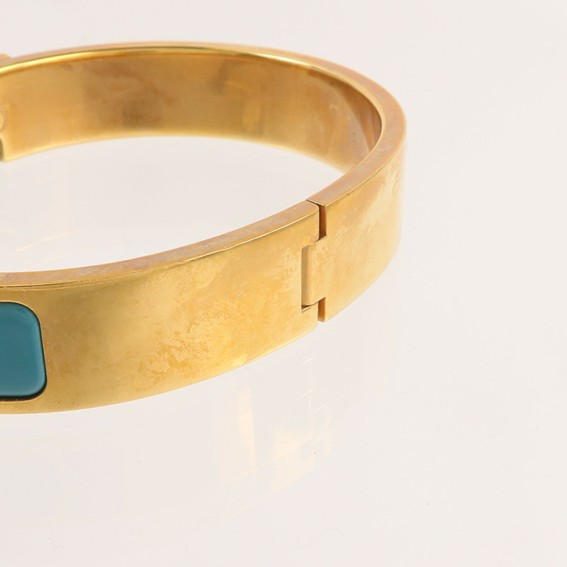 HERMES 金屬/琺瑯Clic H Bracelet手鐲-12