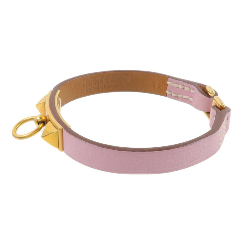 HERMES Swift皮革Mini Rivale Bracelet手帶Mauve Sylvestre-1
