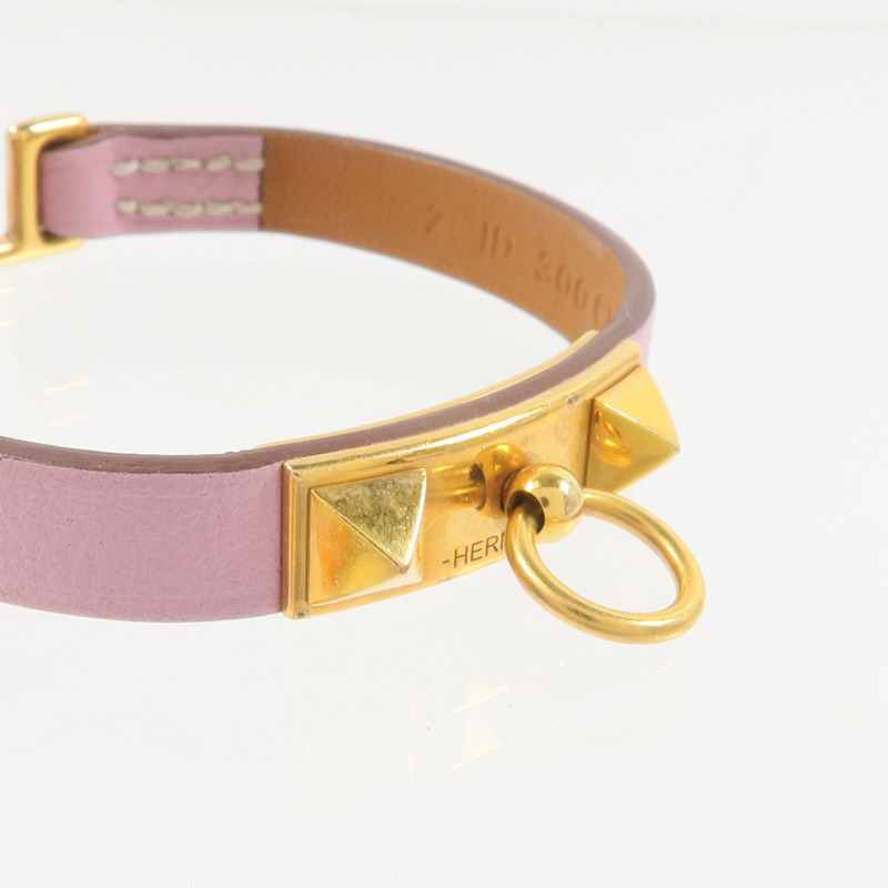 HERMES Swift皮革Mini Rivale Bracelet手帶Mauve Sylvestre-4