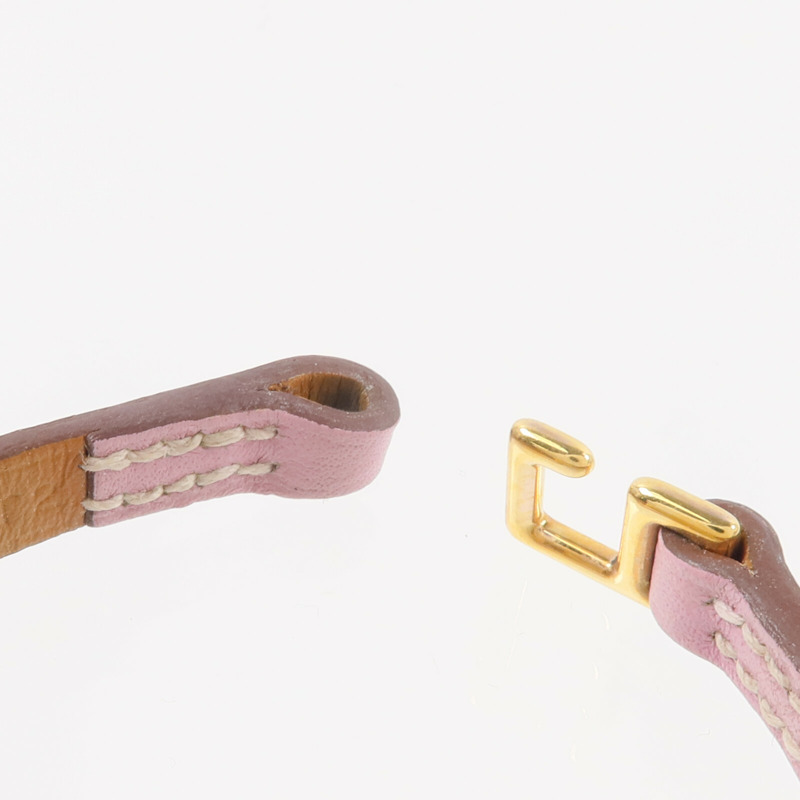 HERMES Swift皮革Mini Rivale Bracelet手帶Mauve Sylvestre-6