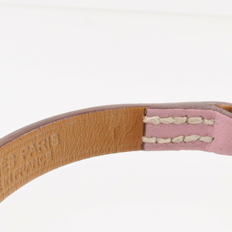 HERMES Swift皮革Mini Rivale Bracelet手帶Mauve Sylvestre-10