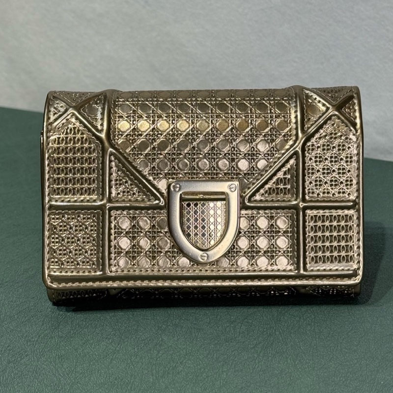 dior 迪奧 金色錢包13 x 9  無配件 單品-0