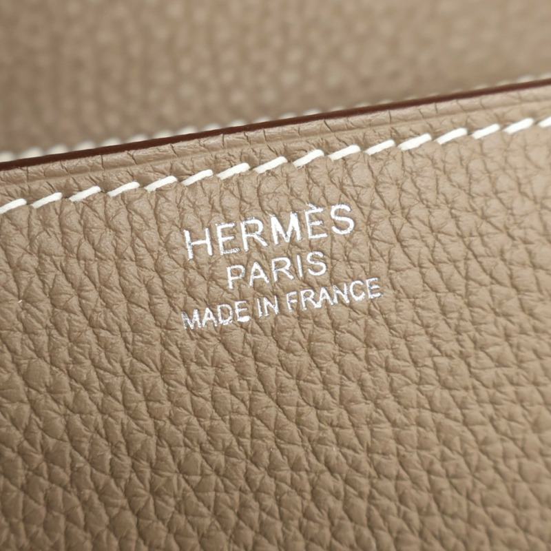 大象灰 Togo牛皮 Trotting 肩背包 K刻 銀扣【HERMES 愛馬仕】 H086046CK-4