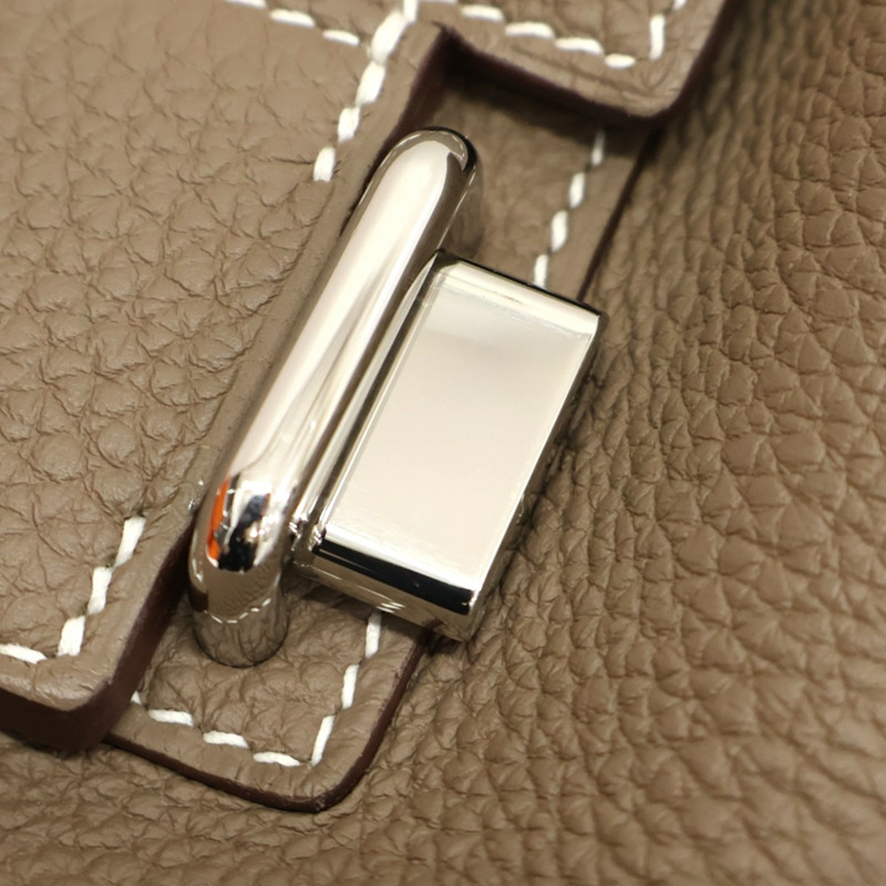 大象灰 Togo牛皮 Trotting 肩背包 K刻 銀扣【HERMES 愛馬仕】 H086046CK-7