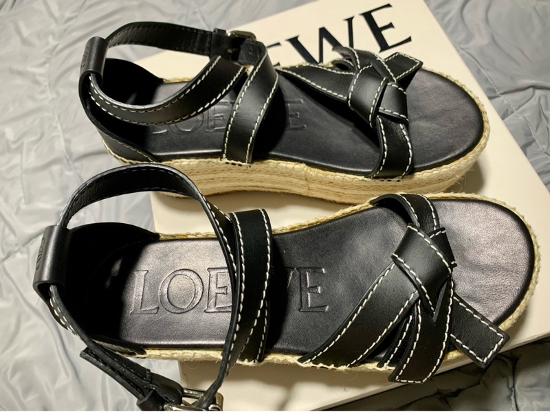 LOEWE厚底涼鞋-4