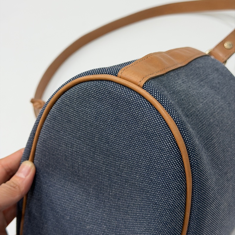 longchamp 丹寧 牛仔 水桶包 斜背包 側背包 肩背包-6