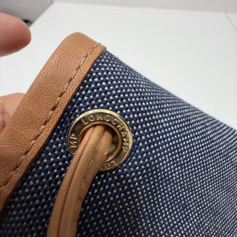 longchamp 丹寧 牛仔 水桶包 斜背包 側背包 肩背包-7