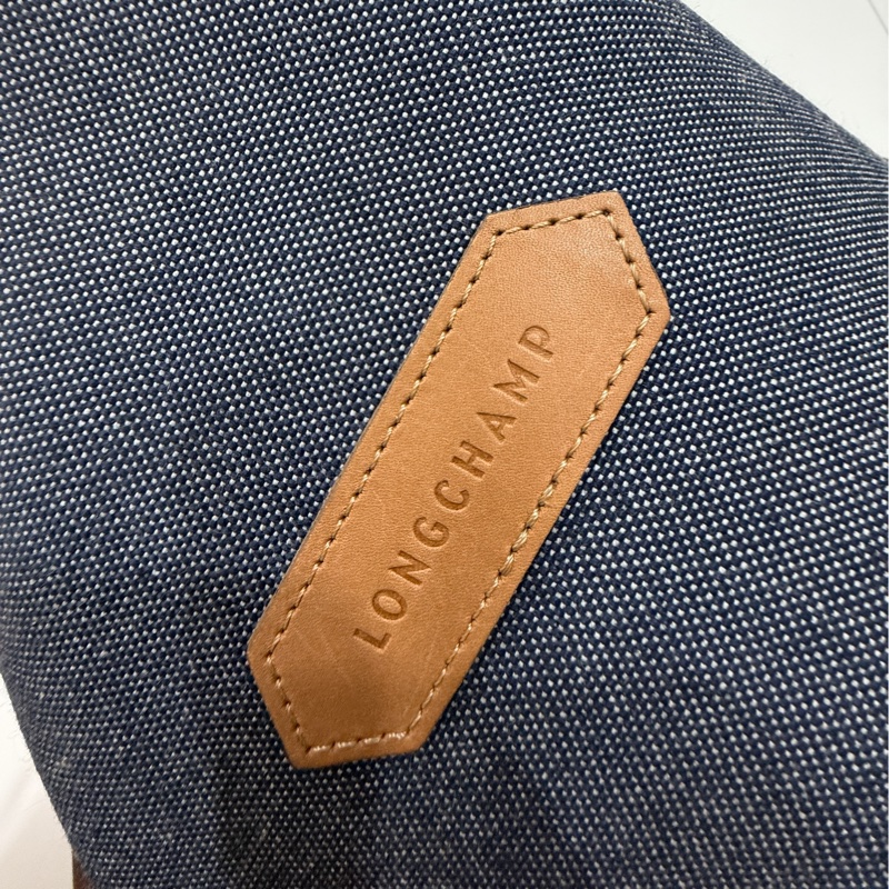longchamp 丹寧 牛仔 水桶包 斜背包 側背包 肩背包-8
