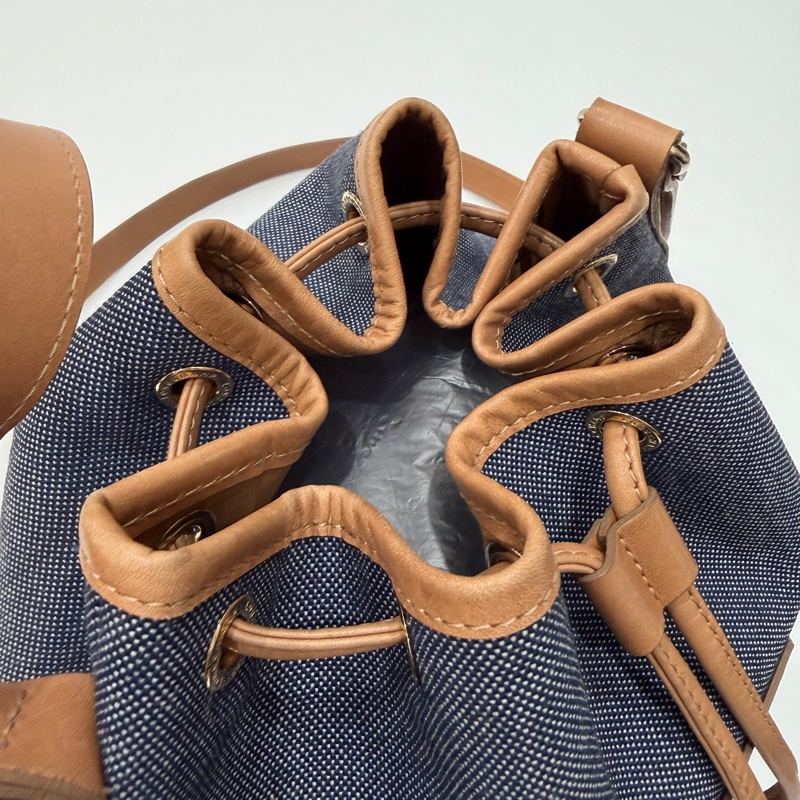 longchamp 丹寧 牛仔 水桶包 斜背包 側背包 肩背包-15