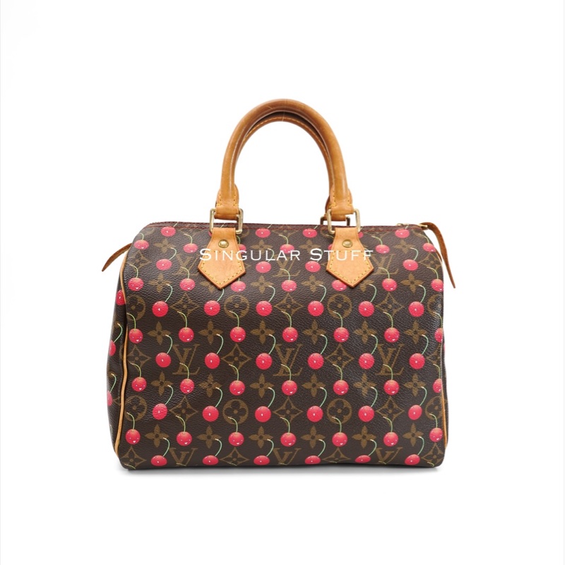 2005 限量聯名中古Louis Vuitton × 村上隆 櫻桃 Speedy 25 手提包-1