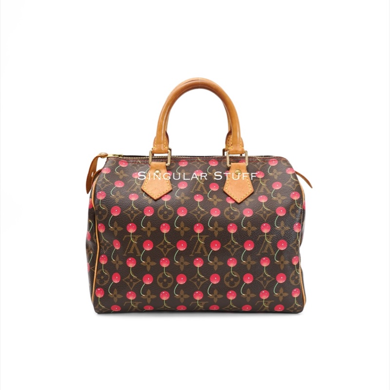 2005 限量聯名中古Louis Vuitton × 村上隆 櫻桃 Speedy 25 手提包-2
