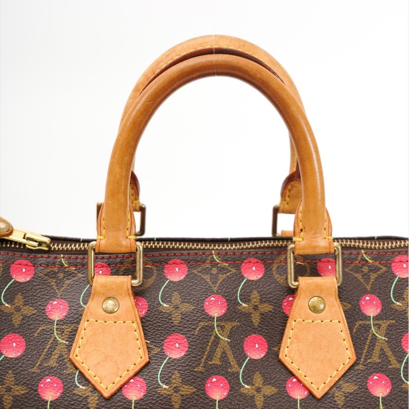 2005 限量聯名中古Louis Vuitton × 村上隆 櫻桃 Speedy 25 手提包-3