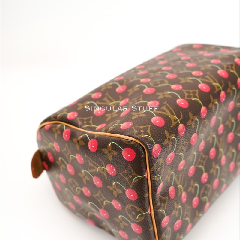 2005 限量聯名中古Louis Vuitton × 村上隆 櫻桃 Speedy 25 手提包-4