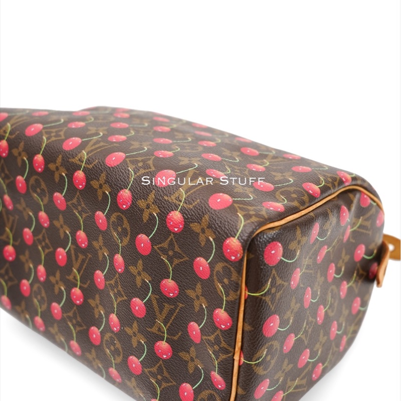2005 限量聯名中古Louis Vuitton × 村上隆 櫻桃 Speedy 25 手提包-5