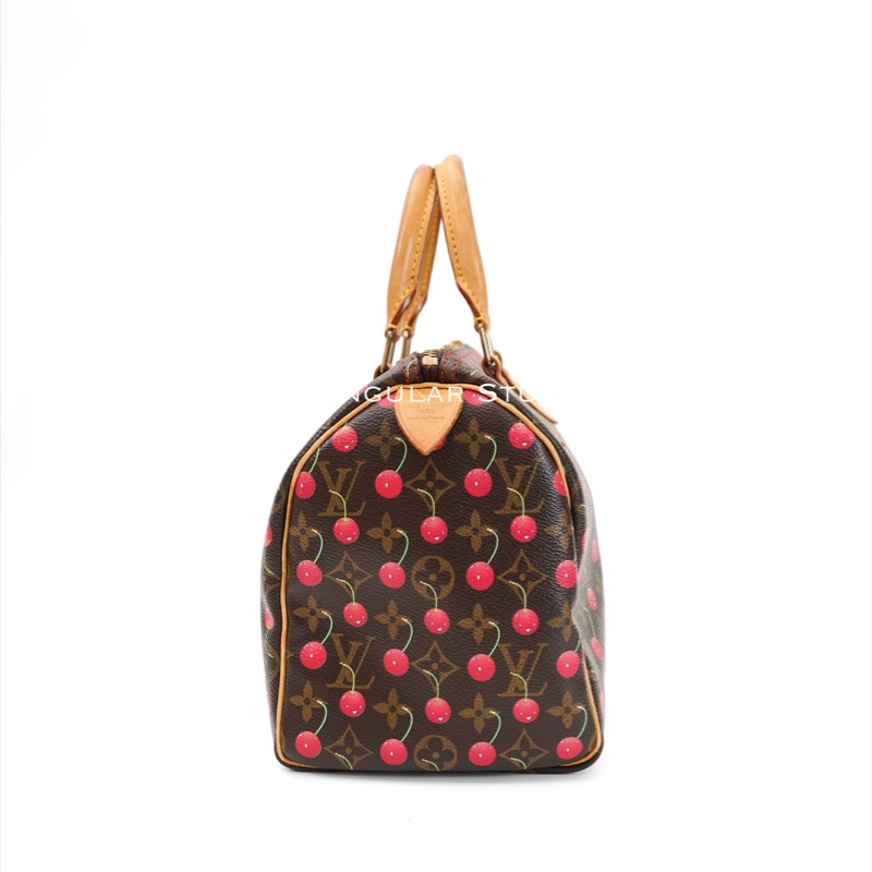 2005 限量聯名中古Louis Vuitton × 村上隆 櫻桃 Speedy 25 手提包-6