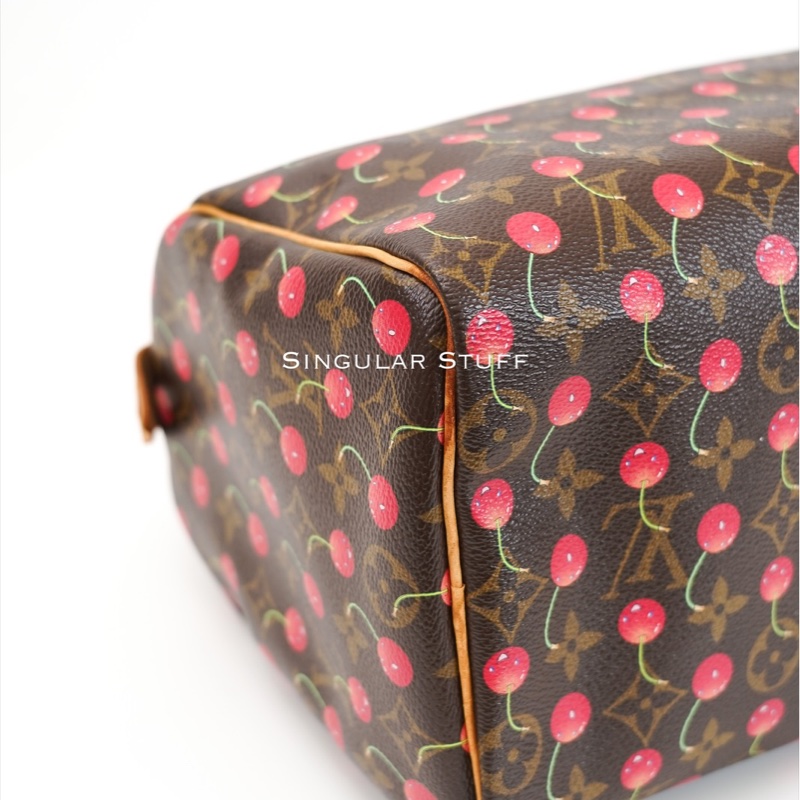 2005 限量聯名中古Louis Vuitton × 村上隆 櫻桃 Speedy 25 手提包-8