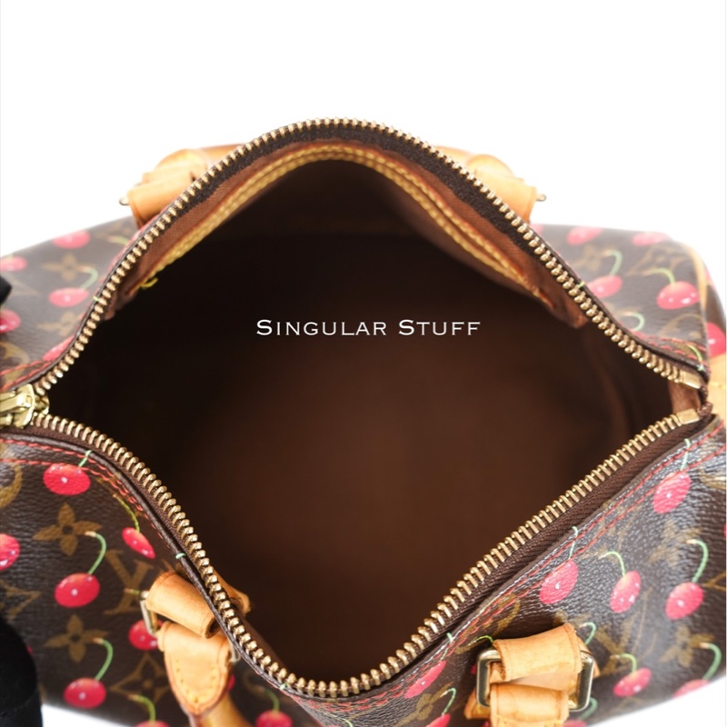 2005 限量聯名中古Louis Vuitton × 村上隆 櫻桃 Speedy 25 手提包-9